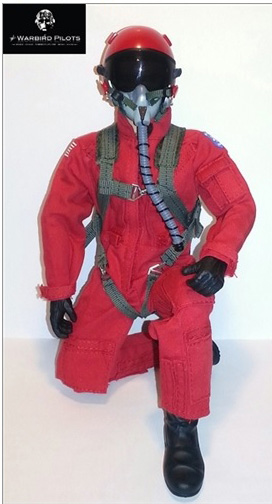 (image for) 12" Tall Modern Jet Pilot Red