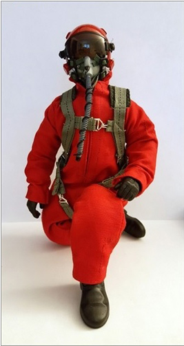 (image for) 10" Tall Modern Jet Pilot Red