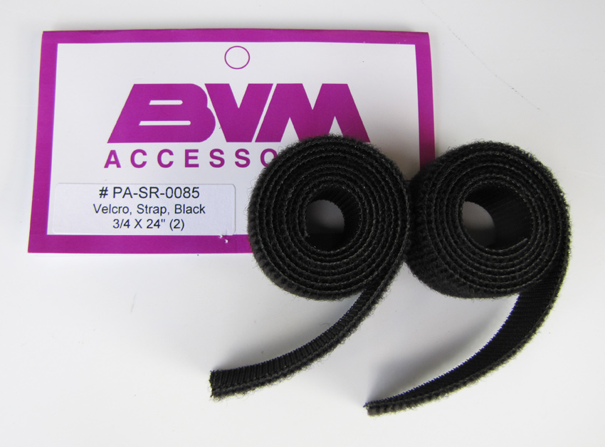 Velcro Strap Black 3/4" X 24" (2)