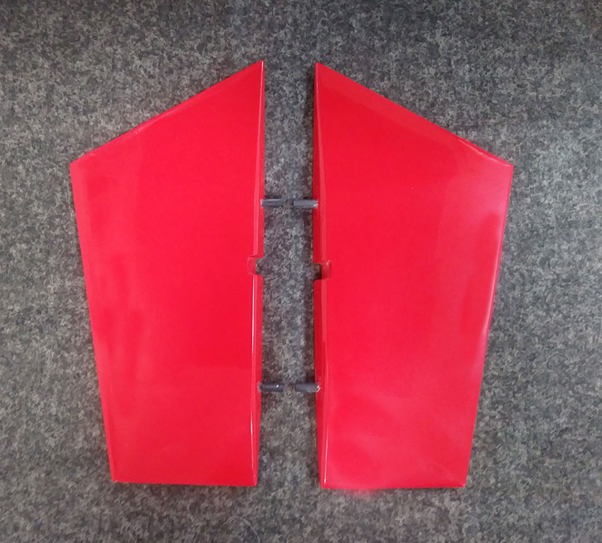 (image for) BVM F-16 1:5 Ventral Fins - Red